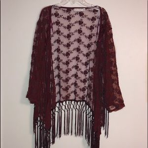 Collegiate Outfitters Other - Collegiate Outfitters Fringe Kimono Collegiate Outfitters Other - Collegiate Outfitters Fringe Kimono
